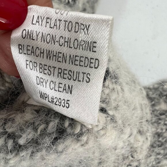 ALPS Women's M Alpaca Blend Cardigan Sweater Heather Gray Button Up Cabin Core - Picture 9 of 11